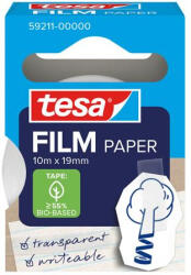 tesa Ragasztószalag, írható, papír, 19 mm x 10 m, TESA Tesafilm, átlátszó (TE59211) - officemarket