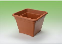 Flair Sydney 61298 terra 20x20 alátéttel szögletes virágcserép (61298) - officedepot