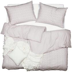 Scanquilt KLASIK ágyneműhuzat, virágok + csíkok, rózsaszín-zöld (32918)