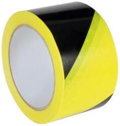 IKS - Banda adeziva de avertizare PVC, galben/negru, 60mm, 66m (4232095013)