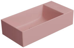 SAPHO GSI Kube X kerámia kézmosó 50x25 cm, jobbos/balos, matt rózsaszín 9486024 (9486024)