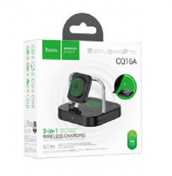 hoco. CQ16A 3in1 vezeték nélküli töltő 15W, 1.67A, fekete