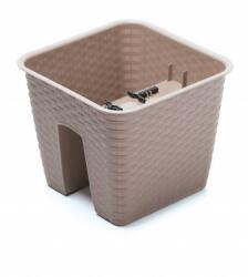 Prosperplast Ratolla Rattan Négyszög Korlátláda (barna / 28 cm)