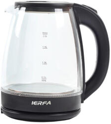 IERFA Vízforraló Automatikus Kikapcsolással, Rozsdamentes Acél Fűtőlappal - Fekete (IE-6602)