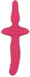 Couples Choice - 2in1 vibrátor és anál plug (pink) - erotikashow