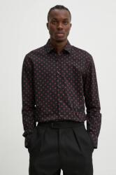 HUGO BOSS pamut ing férfi, galléros, fekete, slim, 50527863 - fekete 42