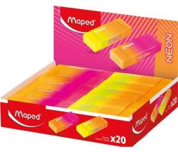 Maped Radír MAPED Neon, divatos vibráló neon szín, papírtok, méret: 21, 8x12x61mm (121901)