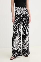 Calvin Klein nadrág női, barna, magas derekú széles, KW0KW02823 - fekete M