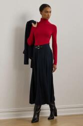 Lauren Ralph Lauren szoknya sötétkék, midi, harang alakú, 200962242 - sötétkék 40