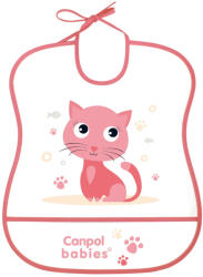  Canpol babies műanyag előke - rózsaszín cica