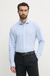 HUGO BOSS pamut ing férfi, olasz galléros, slim, 50527675 - kék 40