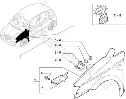 FIAT eredeti Sárvédő bal első LANCIA MUSA (51812236)