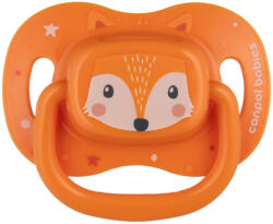 Canpol Babies Canpol babák szilikon cumi szimmetrikus CUTE ANIMALS 18m+ - narancs