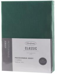 EUROFIRANY Jersey3 pamut gumis lepedő Sötétzöld 160x200 cm +30 cm