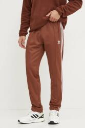 Adidas melegítőnadrág Beckenbauer Track Pants barna, nyomott mintás, IY9877 - barna L