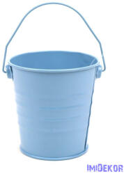 Színes bádog füles vödör 10cm - Kék