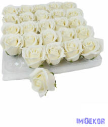 Szappanrózsa fej 25db/tálca - Tört Fehér
