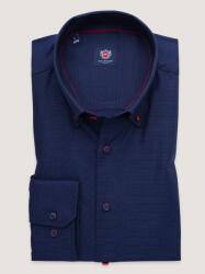 Willsoor Férfi slim fit ing, sötétkék piros kontrasztokkal 17978
