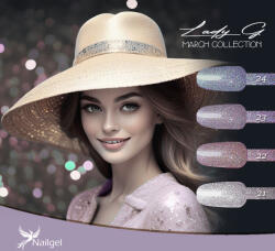  Lady G - March collection - 4-db-os gél lakk készlet ajándék margarétával