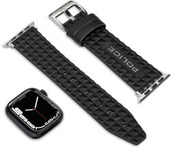 Police Pyramid fekete bőr Apple Watch szíj 22 mm