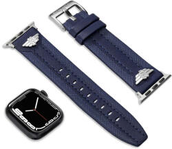 Police Wings kék bőr Apple Watch szíj 20 mm