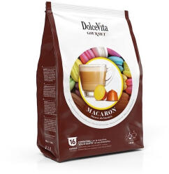  ? 16 darab Dolce Vita Macaron Mandula kapszula, Dolce Gusto kompatibilis