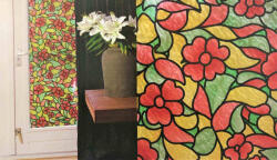 Patifix Üvegfólia színes virágok - szélessége 67, 5 cm (61-2250)