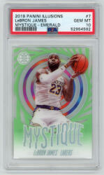 Panini 2019-20 Panini Illusions Mystique Emerald PSA - 10 GEM MT #7 LeBron James