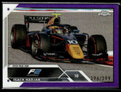 Topps 2023 Topps Chrome Formula 1 Purple Refractor F2 Drivers #129 Isack Hadjar