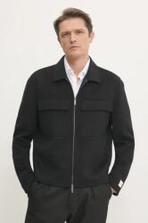 Calvin Klein gyapjú ingkabát fekete, átmeneti, K10K113955 - fekete L