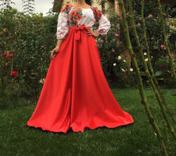 Ie traditionala Rochie Traditionala stilizata cu Maci 8