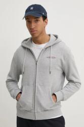 Guess Jeans pamut melegítőfelső szürke, férfi, nyomott mintás, kapucnis, M5RQ45 KCPR1 - szürke S