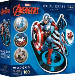 Trefl - Puzzle Marvel Heroes: Fearless Capitan America wooden - 160 piese