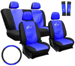 Autolife Univerzális 11 részes üléshuzat szett - kék-fekete - UL-AG23001BBL (UL-AG23001BBL_alf)