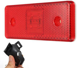 Autolife 6 LED-es szélességjelző tartóval - piros 12-24V - NEM E jeles (25279_alf)