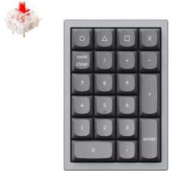 Keychron Q0 Swappable RGB USB Gateron G Pro Red mechanikus numerikus billentyűzet szürke (Q0-D1) - techsend