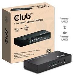 Club 3D Splitter - CSV-1385 (1 to 4 HDMI, 4K120Hz, 3D, HDCP 1.4/2.2, Audio, 6Gbps) (CSV-1385) (CSV-1385)