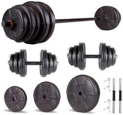 Progressive Set haltera si gantere reglabile de 80 Kg Progressive ECG85