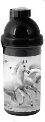 PASO Lovas műanyag kulacs - fekete-fehér (PP24KE-3021) (PP24KE-3021)