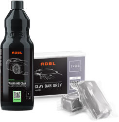 ADBL Wash and Clay 1L & Clay Bar Grey - Lakktisztító csomag