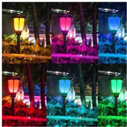 S.M.Power Napelemes szolár lámpa, RGB LED, változtatható szín, 350LM - EXOD HC-4DR4