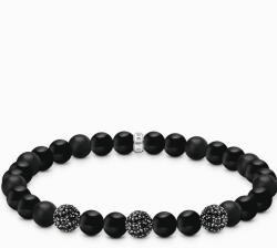 Thomas Sabo A2195-705-11-L19 Unisex Armband Obisidian und Zirkonia schwarz, unisex