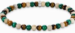 Thomas Sabo A2183-468-7-L19 Unisex Bead Armband in Erd- und Grüntönen, unisex