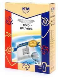 K&M Sac Aspirator pentru Beko BKS-1240, K&M, Sintetic, 4 Bucati + 2 Filtre (DUSTBAG-B31-SYN-K&M)