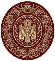 Delta Carpet Covor Bisericesc Rotund, 200 cm x 200 cm, Rosu, Model Lotos (LOTUS-15032-210-O-22) Covor