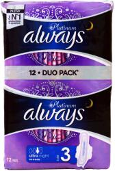 Always Platinum Ultra Night egészségügyi betét szárnyakkal 2 x 6 db (8001090445070)