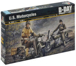 Italeri 1/35 U. S. Motorcycles 2db katonai motorkerékpár makett (0322S) - jatekshop