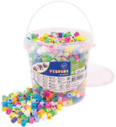 Playbox PlayBox: 9mm-es XL MAXI pasztell és neon színű vasalható gyöngyök vödörben 1400db-os csomag (2456375) - jatekshop