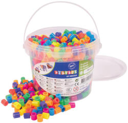 Playbox PlayBox: 9mm-es XL MAXI neon színű vasalható gyöngyök vödörben 900db-os csomag (2456325) - jatekshop