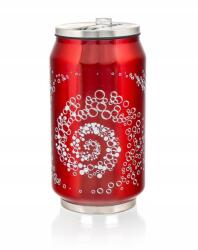 BANQUET Be Cool Bubbles termosz szívószállal piros 300 ml (8591022381519)